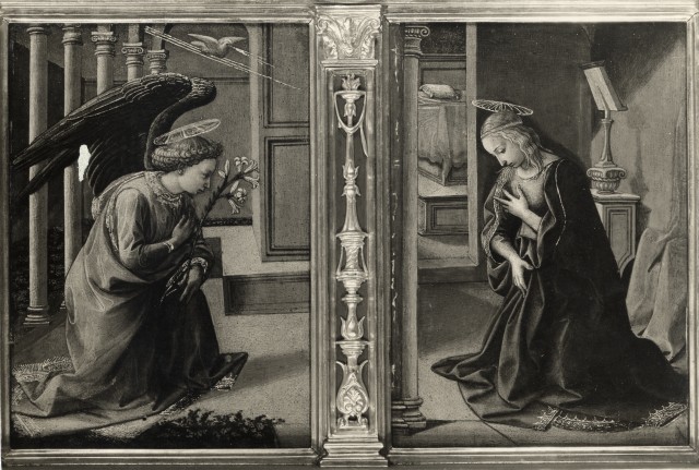 A. C. Cooper — Francesco di Stefano (Pesellino) - sec. XV - Angelo annunciante; Maria Vergine annunciata — insieme